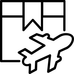 
Air cargo service line vector icon 
