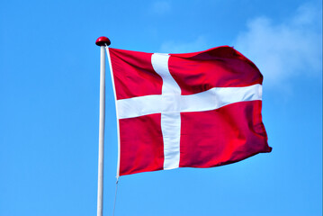 Dannebrog - The ensign flag of the kingdom of Denmark