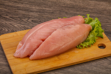 Raw turkey breast for cooking