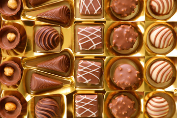 assorted of chocolates candies for Christmas