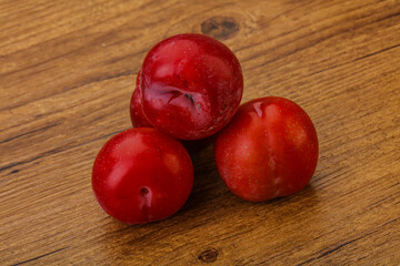Ripe sweet tasty red plum