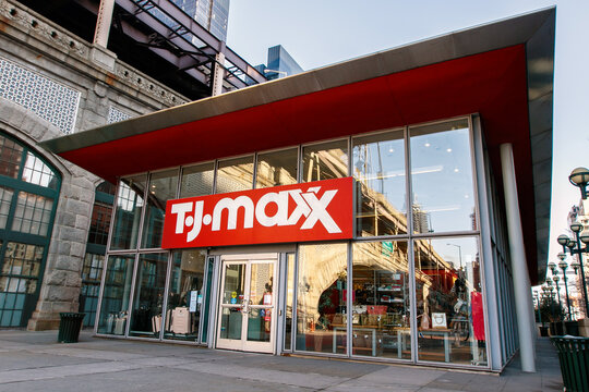 Entrance to a TJ Maxx store in Manhattan.