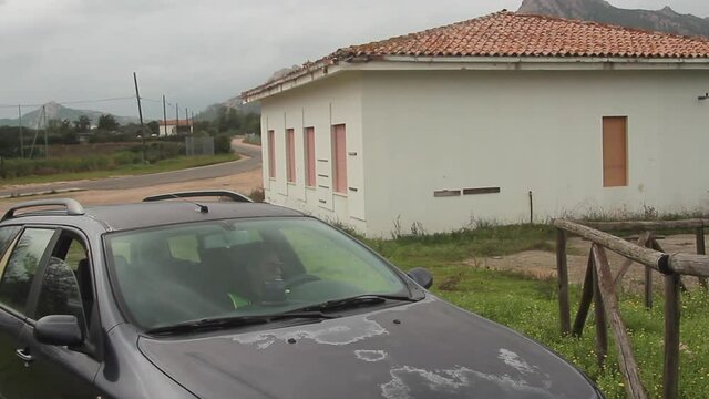 Police Car And Female Police Officer At The Scene Of Kidnapping Of Children