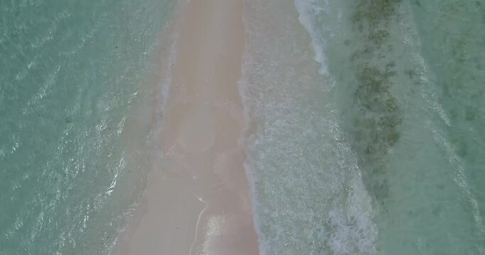 Los Roques venezuela, Cayo de agua forward aerial drone view, tilt up revealing  Fantastic, landscape in paradise island Great caribbean beach scene