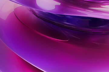 3D rendering of abstract background, curved wavy metalic surface, luxury backdrop