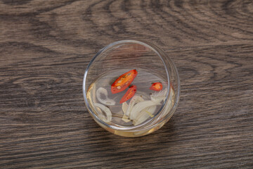 Vietnamese vinegar sauce with chili