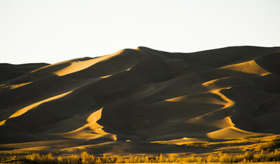sunset at the sand dunes