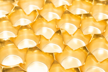 Golden abstract background. Top view.
