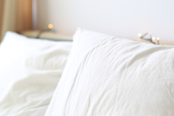 Fototapeta na wymiar elegant white pillows