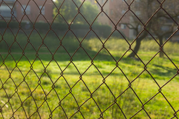 Protective fence of a municipal garden