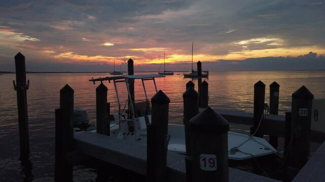 Beautiful sunset seen from the Florida keys