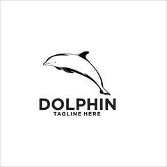 Fototapeta premium dolphin logo design icon vector