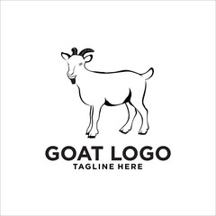 goat logo design icon vector