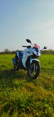 Obraz na płótnie Canvas motorcycle in the field