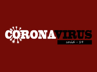 Coronavirus, covid-19- logo or icon. Infographics. Minimal typography design.