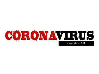Coronavirus, covid-19- logo or icon. Infographics. Minimal typography design.