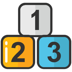
Learning blocks for kids, numerical blocks with 123
