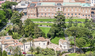 Fototapeta premium aerial view of the Vaticans Museums
