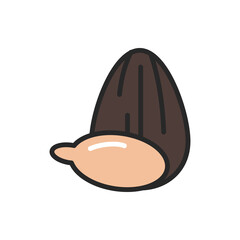 Sunflower seeds color line icon. Isolated vector element. Outline pictogram for web page, mobile app, promo.