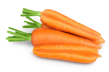 Carrot isolated on white background with clipping path and full depth of field