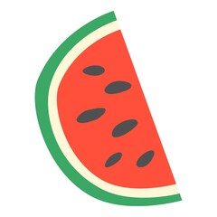 Watermelon icon. Cartoon and flat of watermelon vector icon for web design isolated on white background