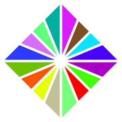 color wheel isolated on white background