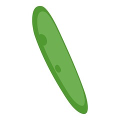 Farm cucumber icon. Cartoon and flat of farm cucumber vector icon for web design isolated on white background