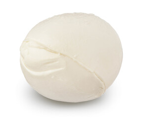 Mozzarella cheese isolated on white background with clipping path and full depth of field