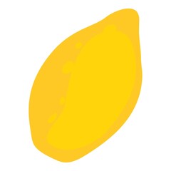 Eco yellow lemon icon. Cartoon and flat of eco yellow lemon vector icon for web design isolated on white background