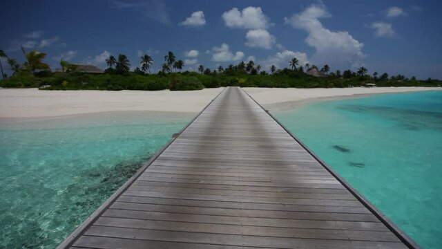 Beach pathway in Maldives, wide