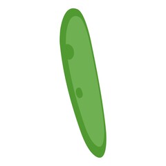 Green cucumber icon. Cartoon and flat of green cucumber vector icon for web design isolated on white background
