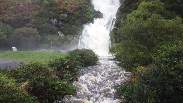 Assaranca Waterfall by Ardara in County Donegal - Ireland