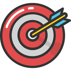 
Flat vector icon design of a target board
