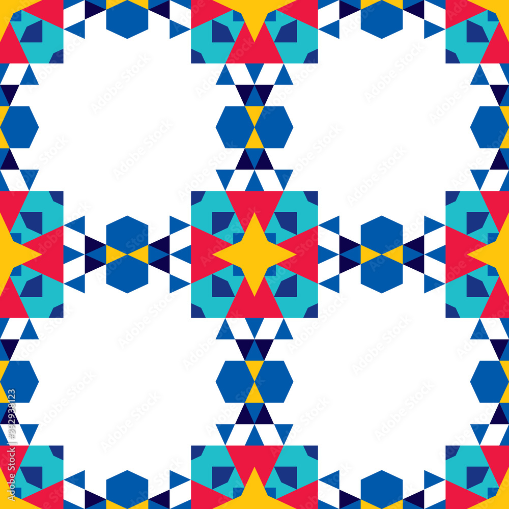 Poster abstract seamless pattern with texture of triangles. strict geometric structure of the picture.