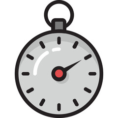 
Flat vector icon design of chronometer
