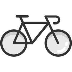 
A flat vector icon design of a bicycle
