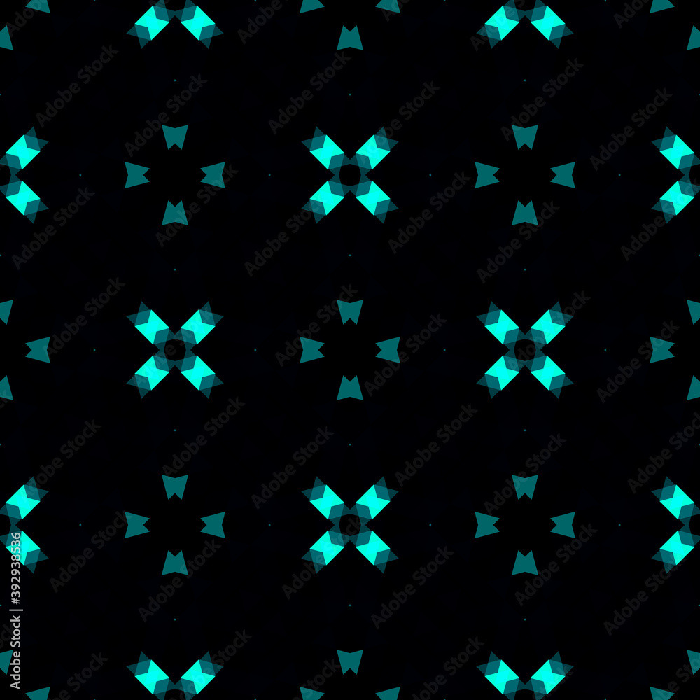 Poster abstract seamless pattern with simple neon figures.