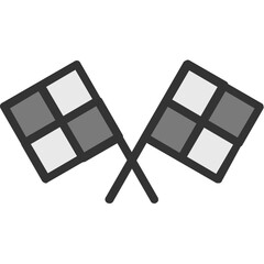 
Flat vector icon of a sport flag
