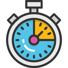 
A simple chronometer flat vector icon design
