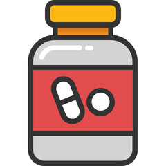 
Flat vector icon design of supplements jar
