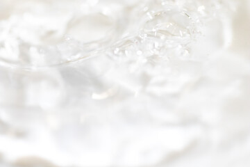 Water drop abstract background, fresh an clean background image. Blurred wave and drop in trasparent, clear liquid. Health and safe environment concept