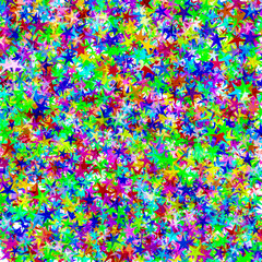 Mixed colorful stars background