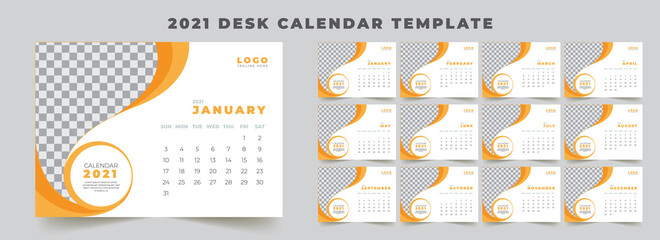 Desk Calendar for 2021