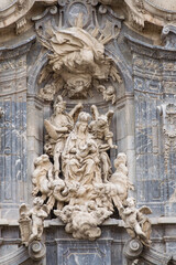 Detail of Cathedral Church of Saint Mary in Murcia, major city in south-eastern Spain