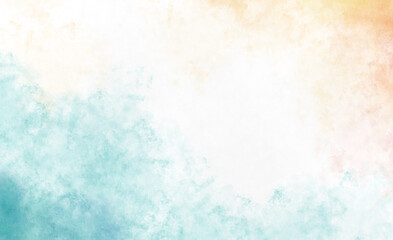 Orange Teal Watercolour Gradient Brush Stroke Illustration Background 