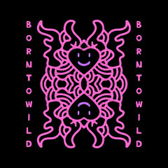 abstract ancient with romance concept design graphic. illustration for poster, logo, sticker, or apparel merchandise.