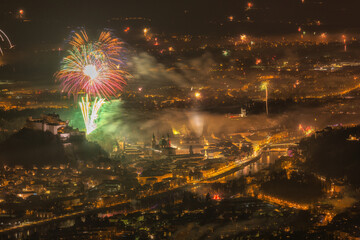 New year's eve above Salzburg, Gaisberg, Austria