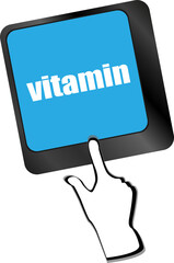 vitamin word on computer keyboard pc key