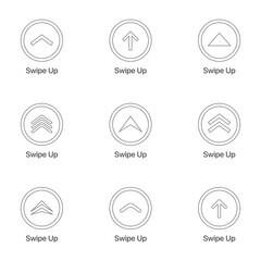 Outline Swipe up icons