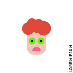 Frowning with open mouth emoji color vector boy, man icon. frowning with open mouth emoji icon, vector simple element illustration from editable emoji concept isolated
